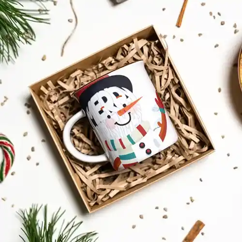 Muñeco de Nieve Diseño para taza